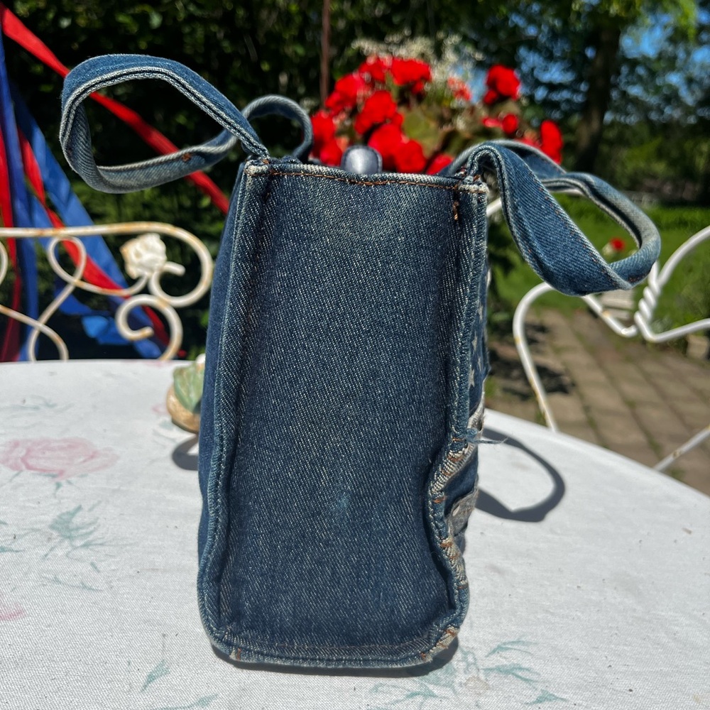 Vintage Denim St. John’s Bay American Flag Tote Bag Purse lots of pockets 250 🇺🇸 - Picture 4 of 14